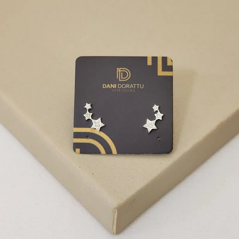 Brinco Delicado Estrelas Zircônia