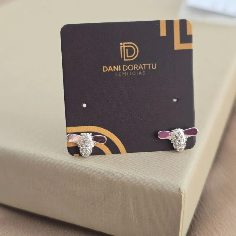 Brinco Libélula Zircônia