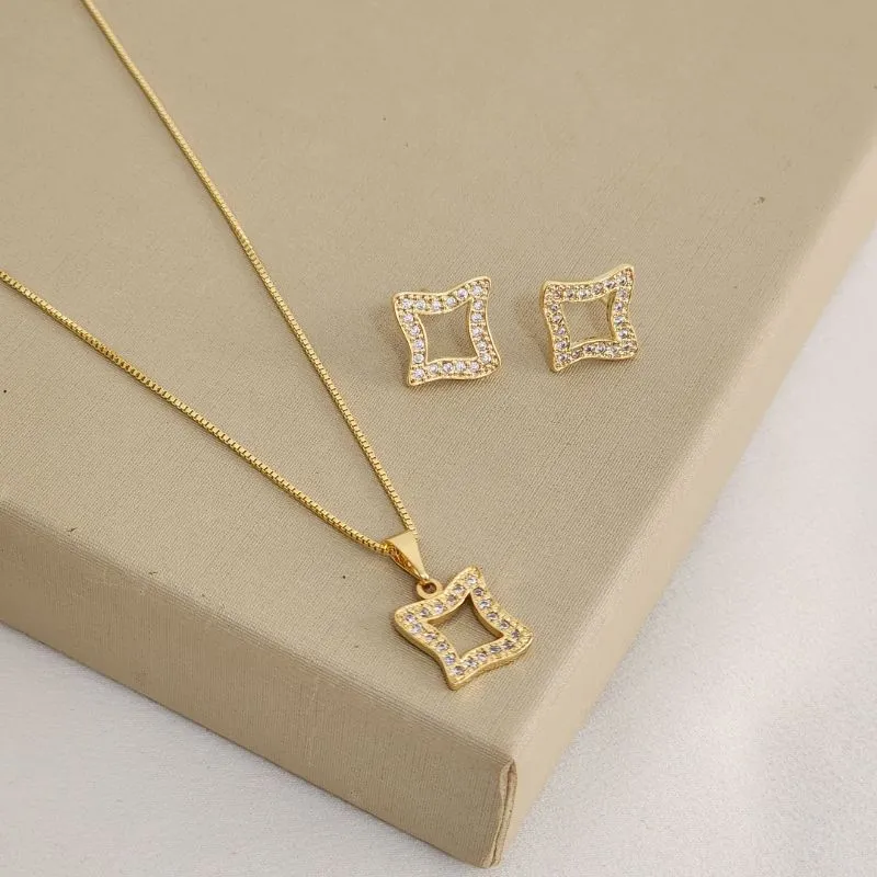 Conjunto Elegante Zircônia