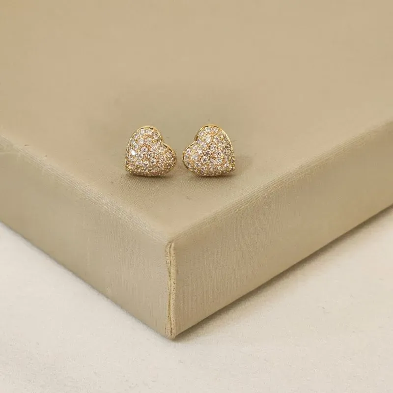 Brinco Coração Zircônia