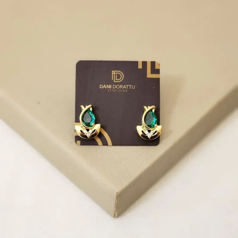 Brinco Delicado Flor Zircônia