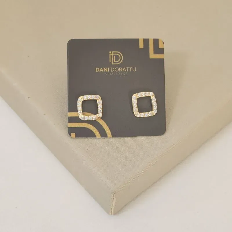 Brinco Geométrico Zircônia