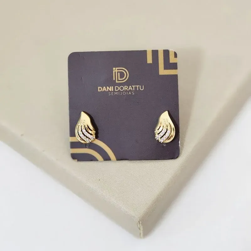 Brinco Gota Delicado Zircônia