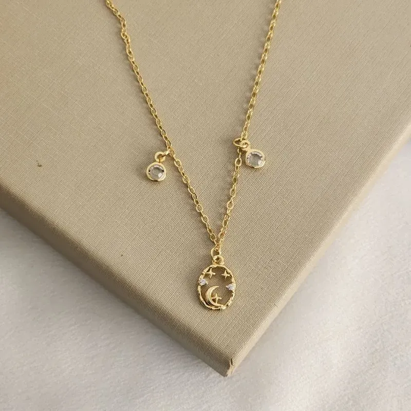 Colar Choker Lua e Estrela Zircônia