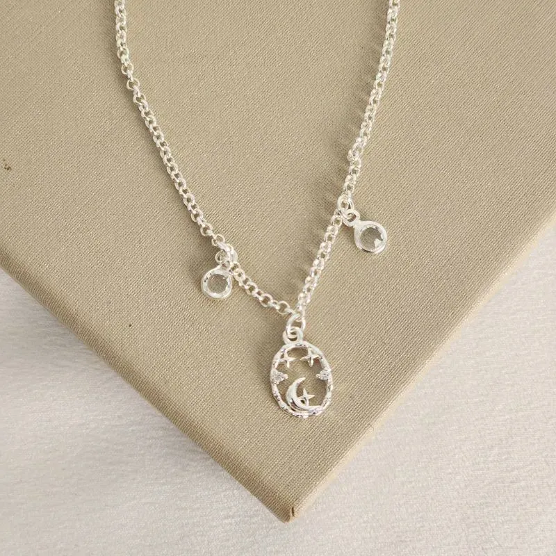 Colar Choker Lua e Estrela Zircônia