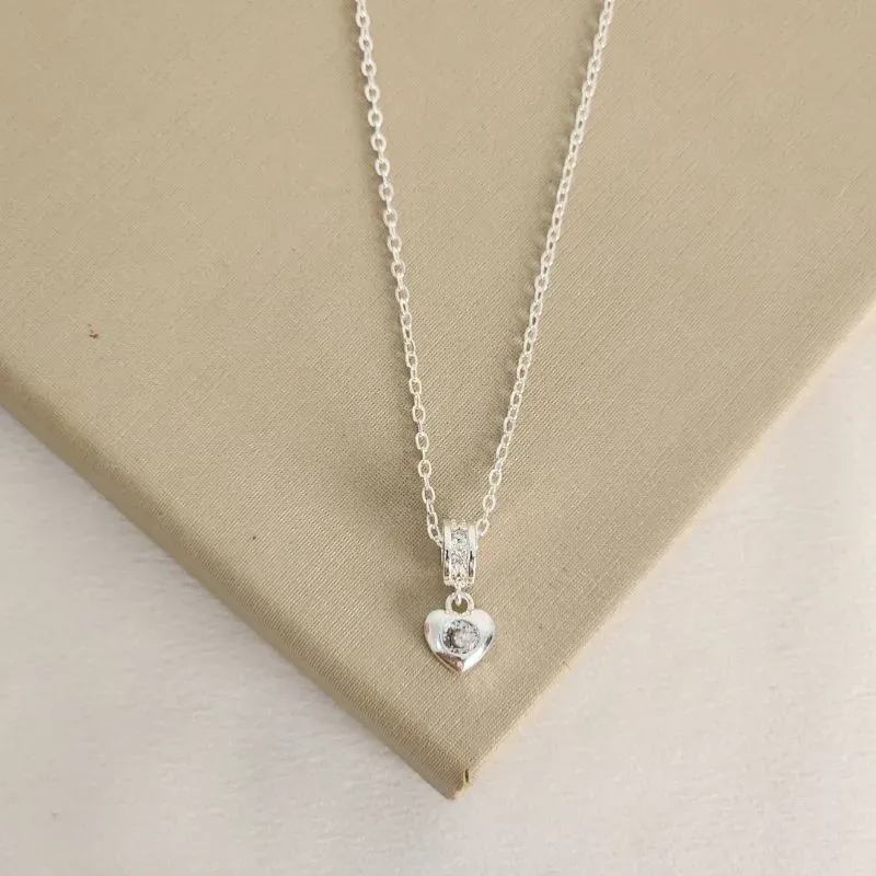 Colar Coração Zirconia