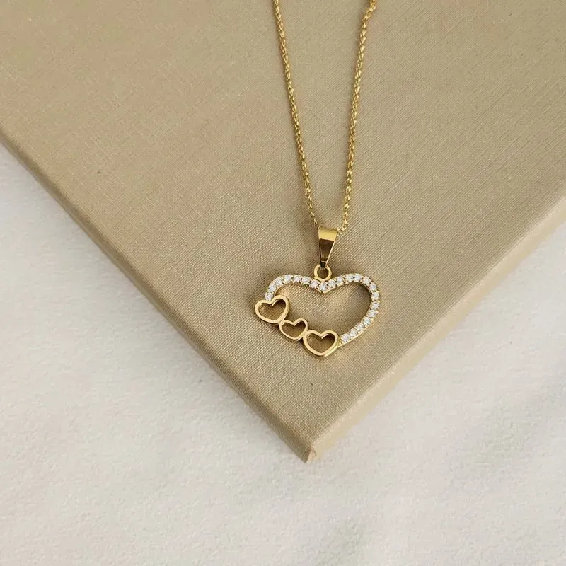 Colar Delicado Coração Zircônia