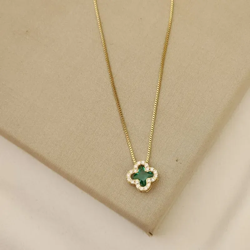 Colar Delicado Pedra V Zircônia