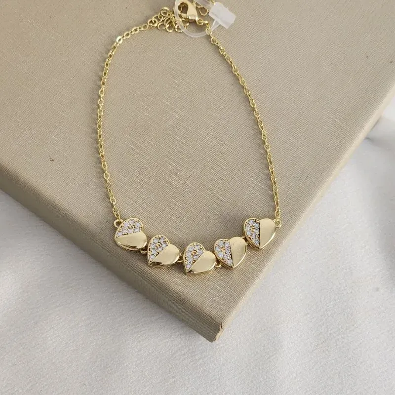 Pulseira Coração Zircônia