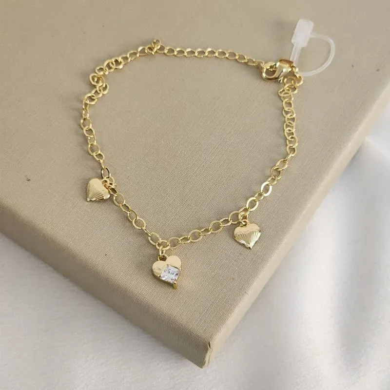 Pulseira Coração Zircônia