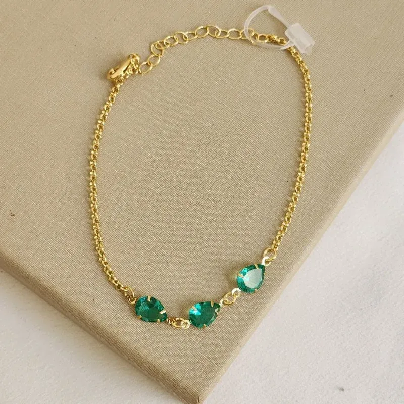 Pulseira Delicada Gota Zircônia