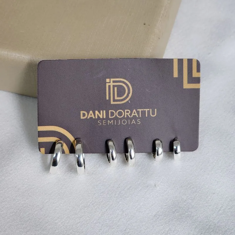 Trio de Argolas Lisas