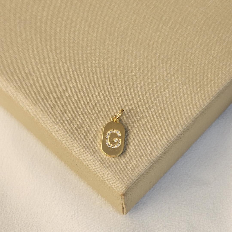 Pingente Plaquinha Letra G