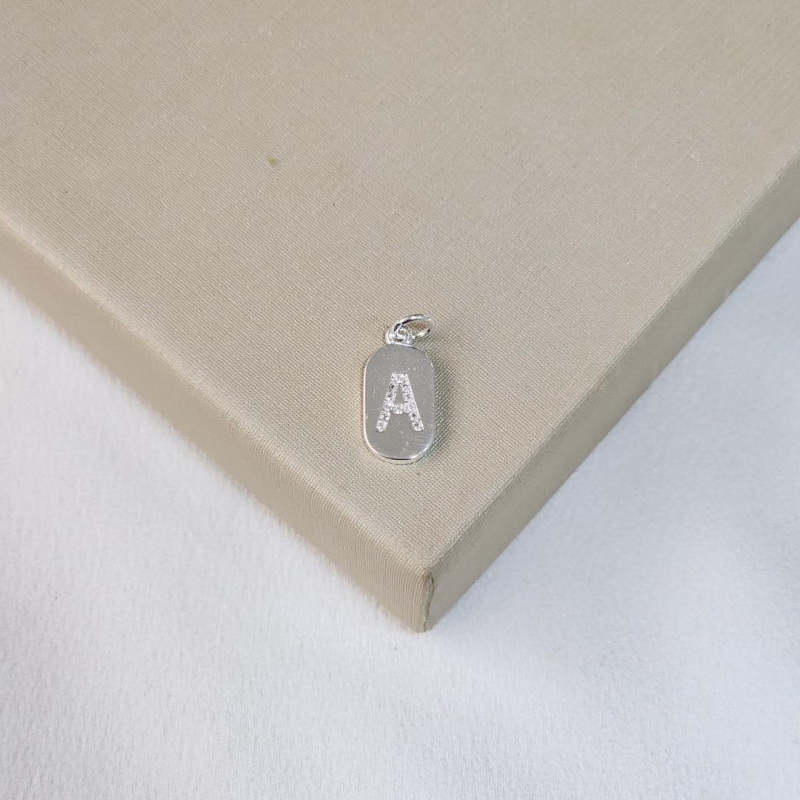 Pingente Plaquinha Letra A