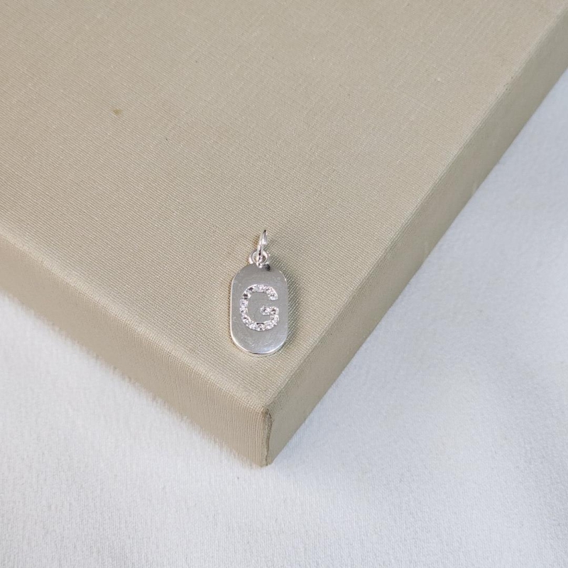 Pingente Plaquinha Letra G