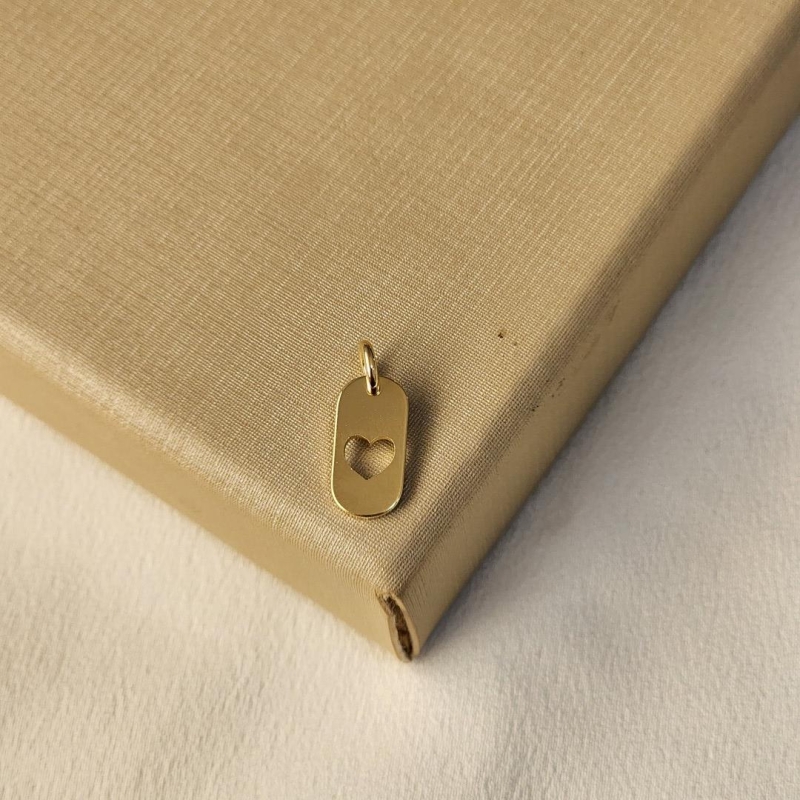 Pingente Plaquinha Coração