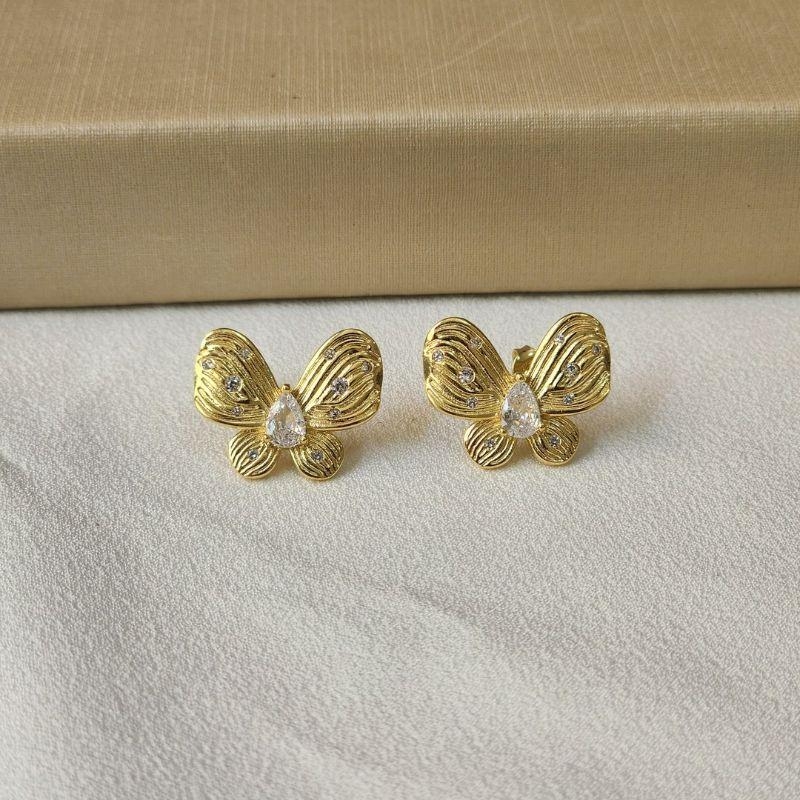 Borboleta com Pedra Zirconia