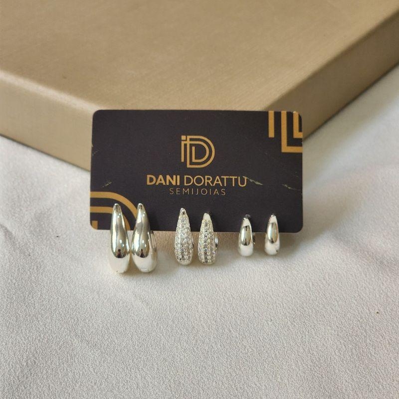 Mix Argolas Lisas e Zirconia