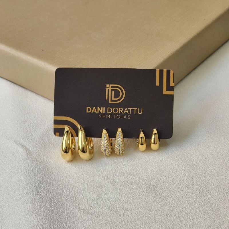 Mix Argolas Lisas e Zirconia