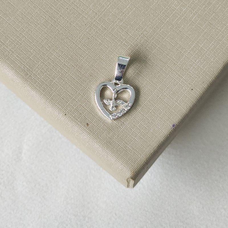 Pingente Coração Vazado Espirito Santo