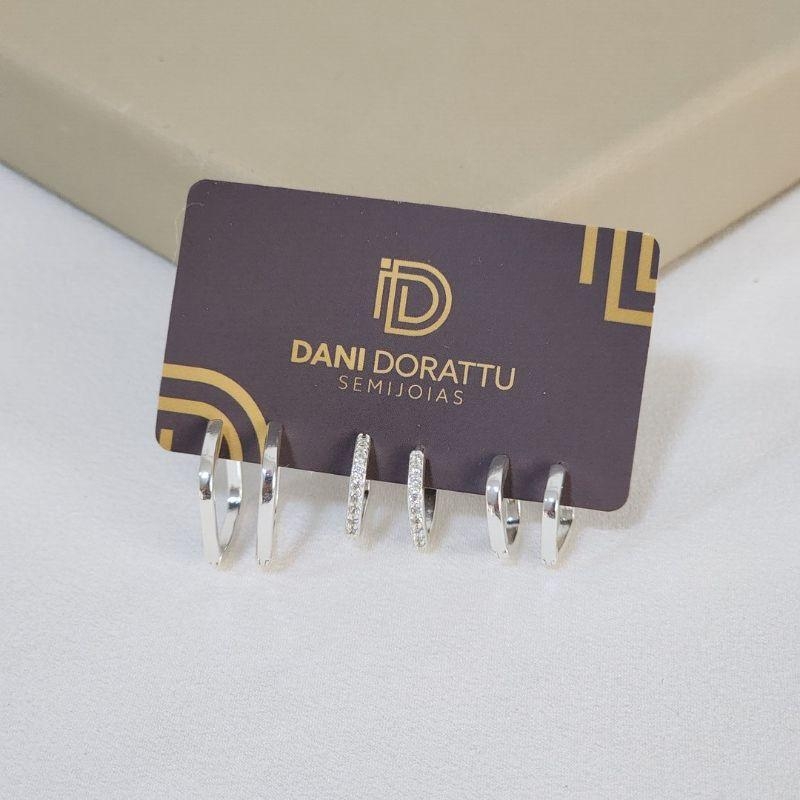 Trio de Argolas Lisas