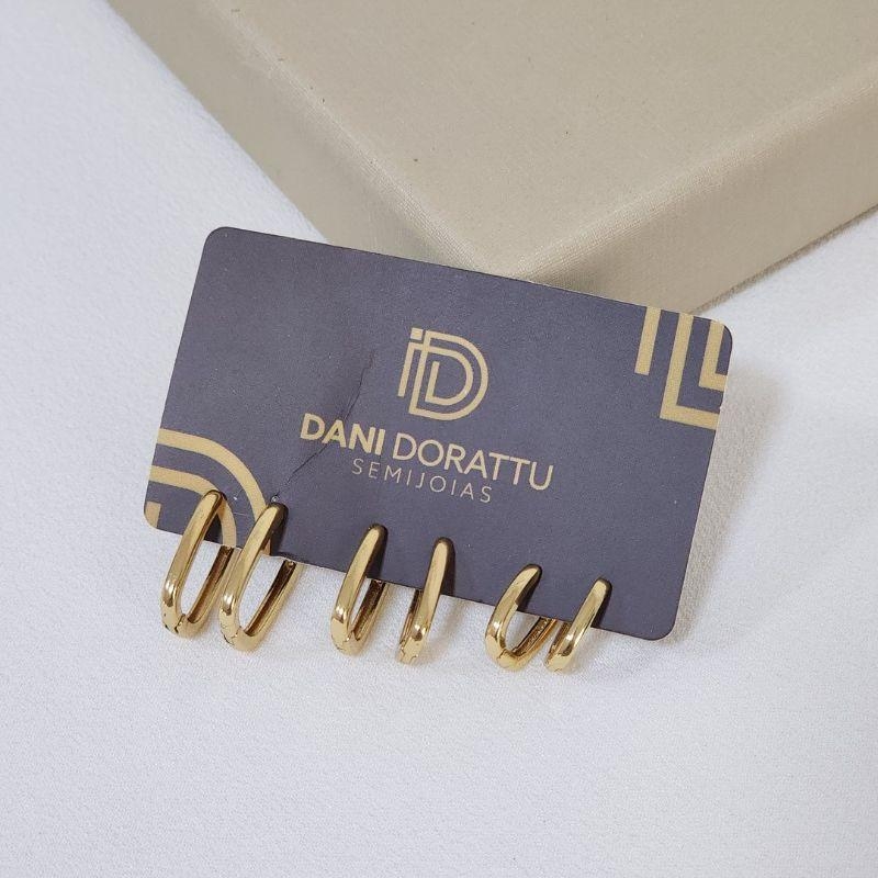 Trio de Argolas Lisas