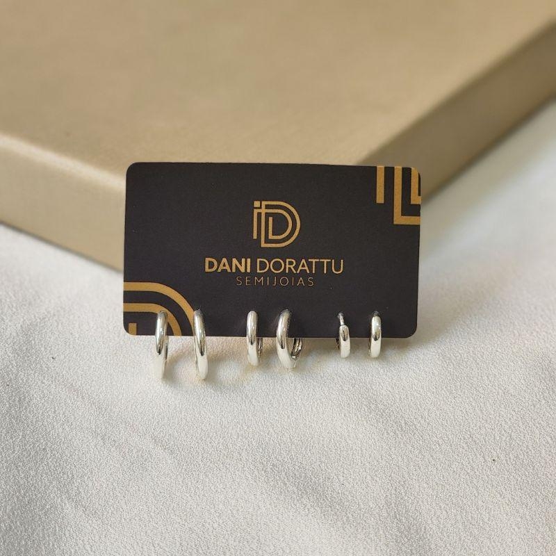 Trio de Argolas Lisas d