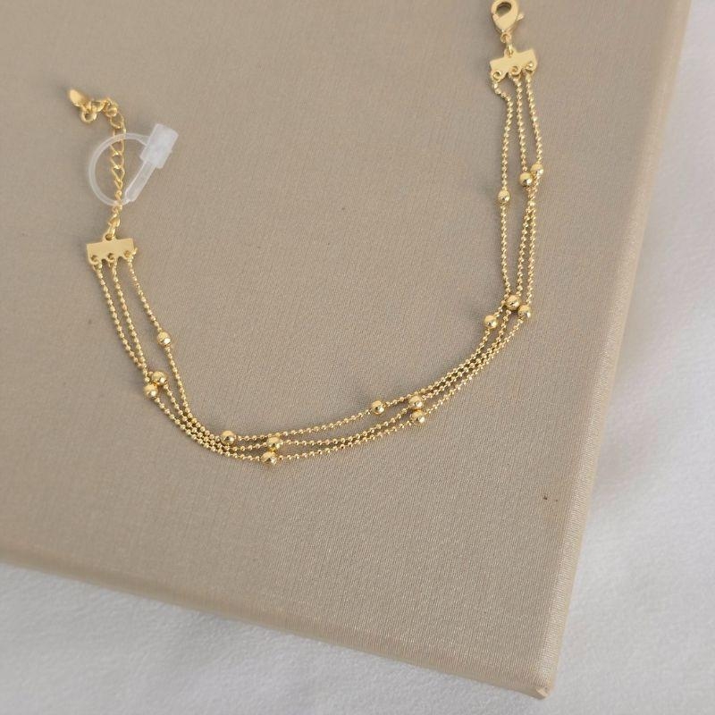 Pulseira Tripla de Bolinhas