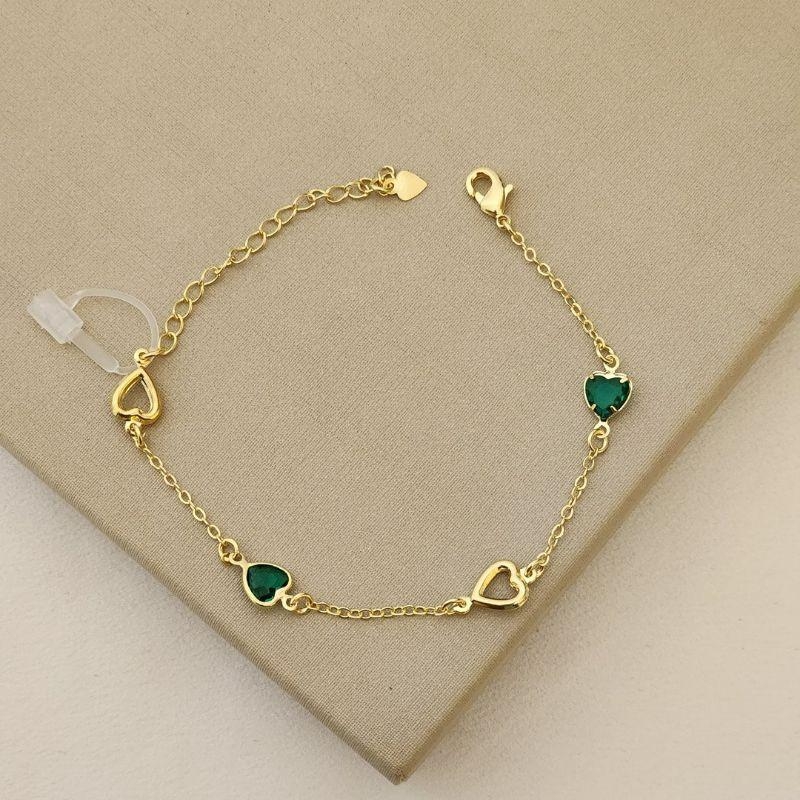 Pulseira Delicada Coração Zircônia