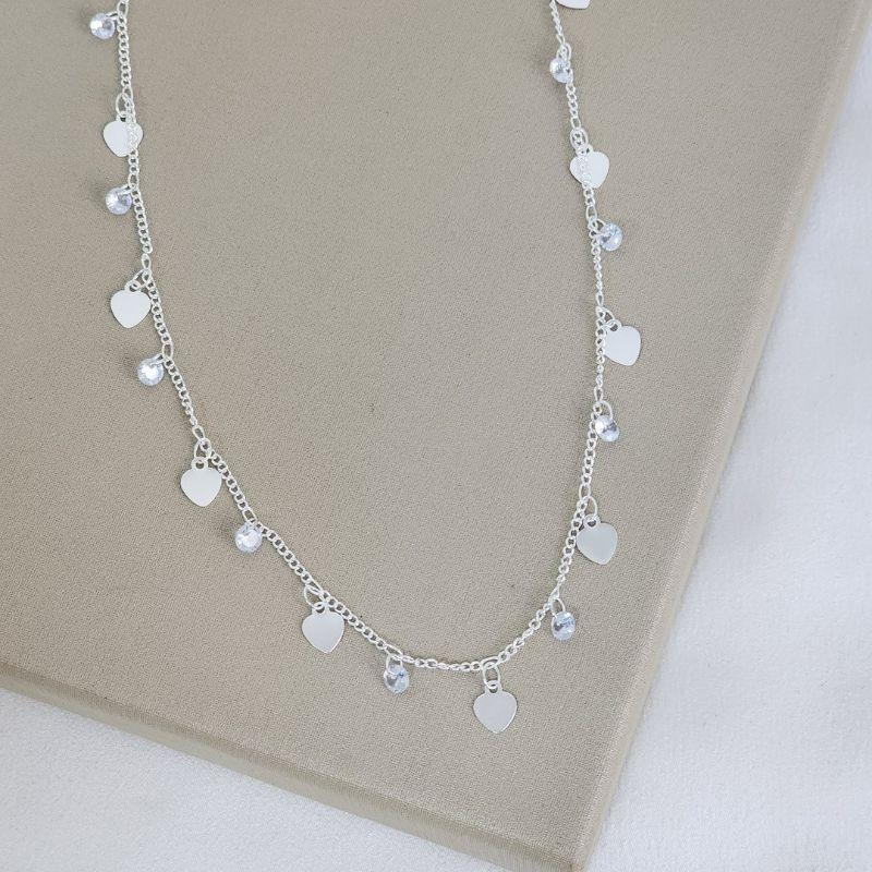 Choker Delicada Lisa e Zircônia