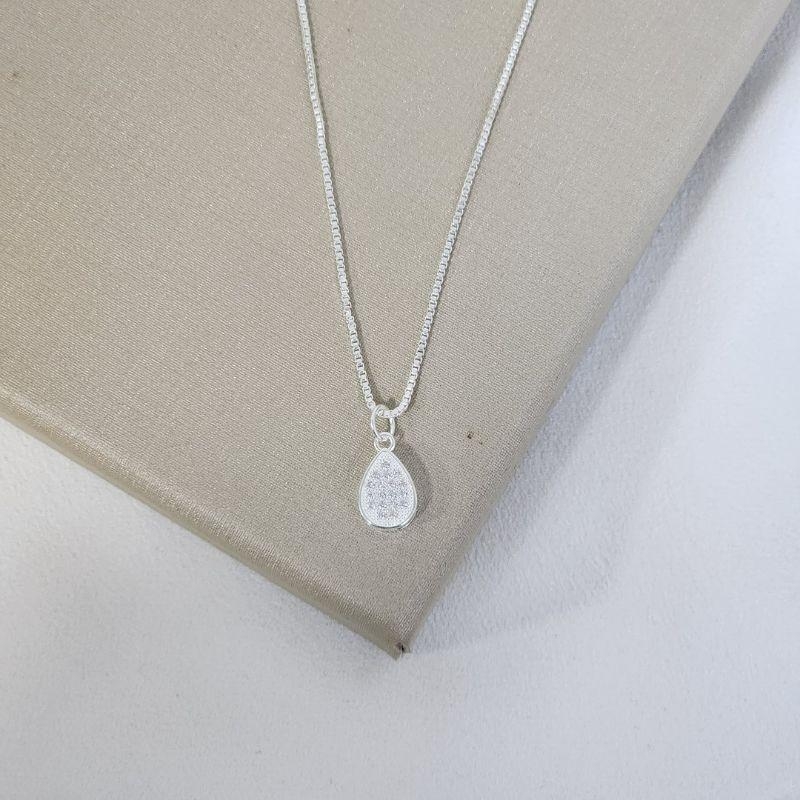 Colar Delicado Gota Zircônia