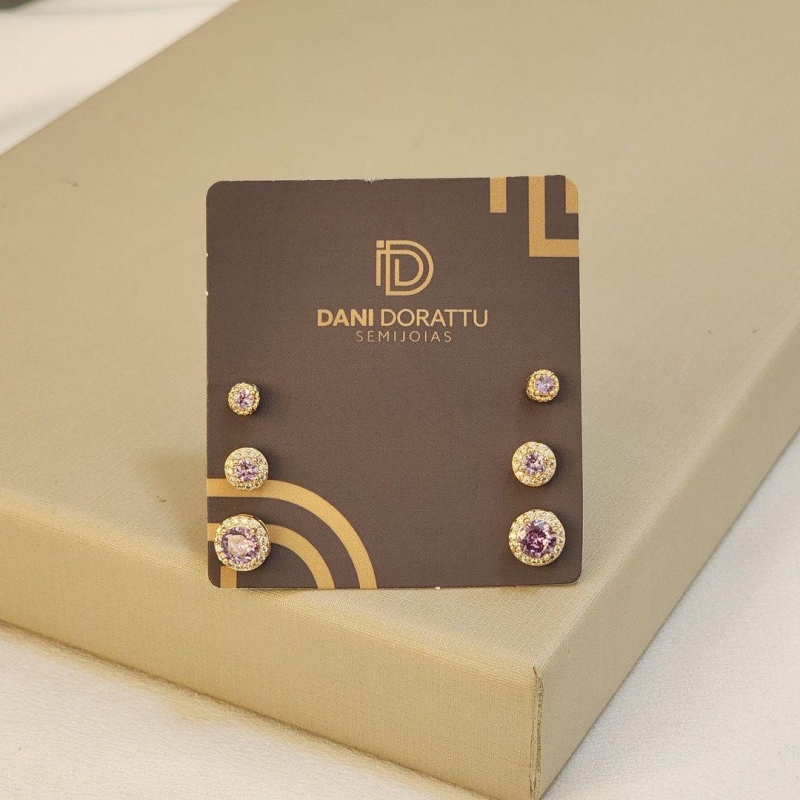 Mix de Brincos Zircônia