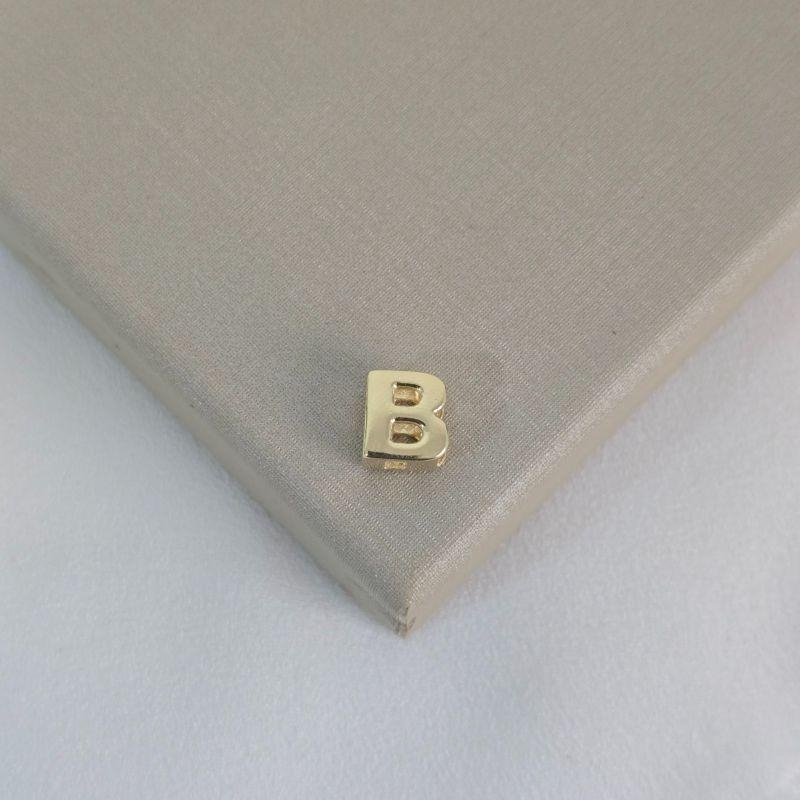 Pingente Letra B banhada ouro 18k