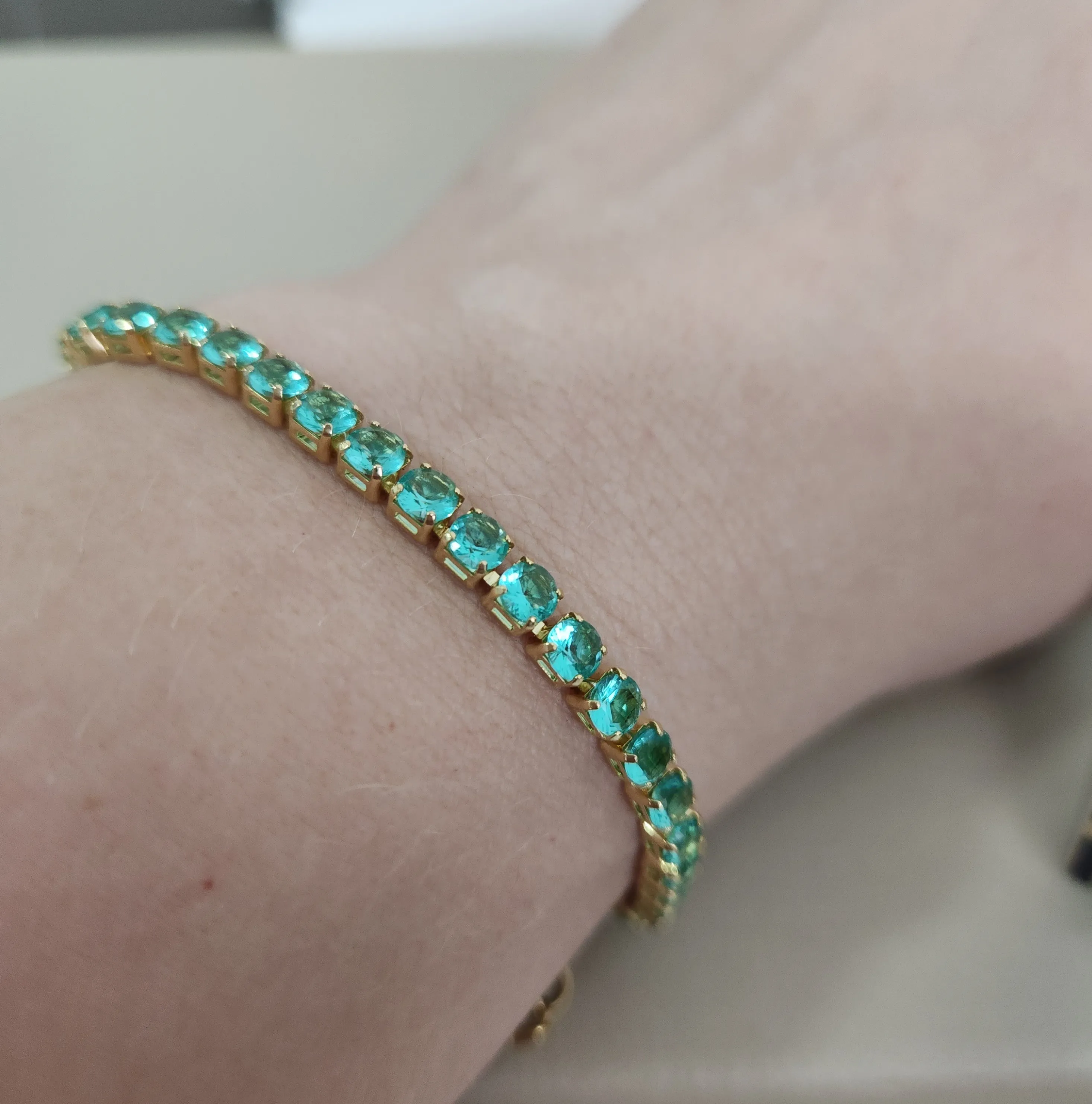 Pulseira Zircônia Delicada banhada Ouro 18K
