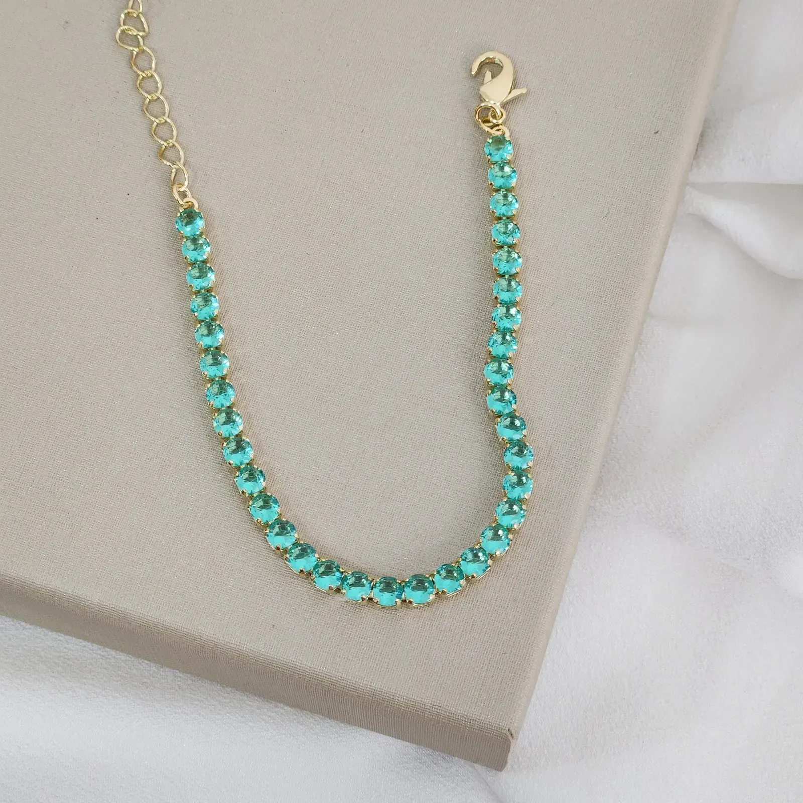 Pulseira Zircônia Delicada banhada Ouro 18K