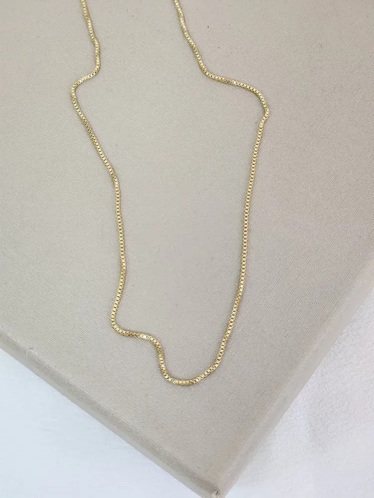 Corrente Veneziana Fina banhada Ouro 18k