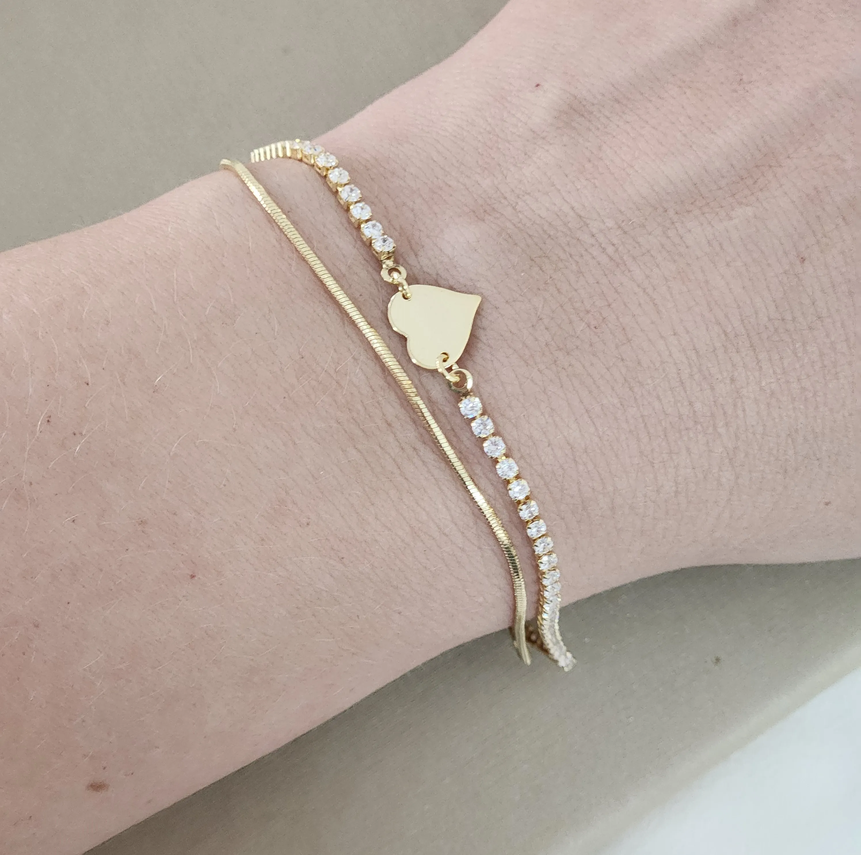 Pulseira Metal Coraçao