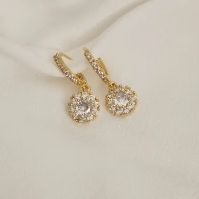 ARGOLA ZIRCONIA COM PINGENTE