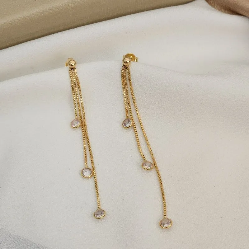 Brinco corrente zirconia
