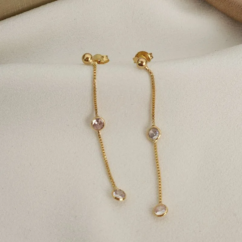 Brinco corrente zirconia