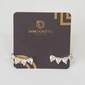 BRINCO EAR CUFF CORAÇÃO ZIRCÔNIA