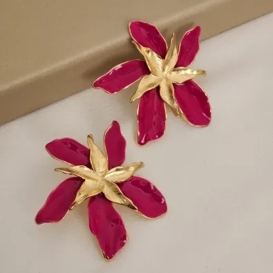 BRINCO FLOR MIOLO DOURADO