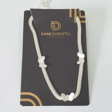 CHOKER  BORBOLETA COM FIO MALEÁVEL