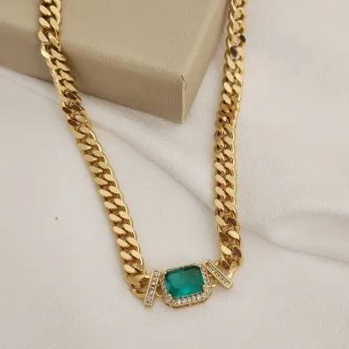 CHOKER CORRENTARIA COM PEDRA