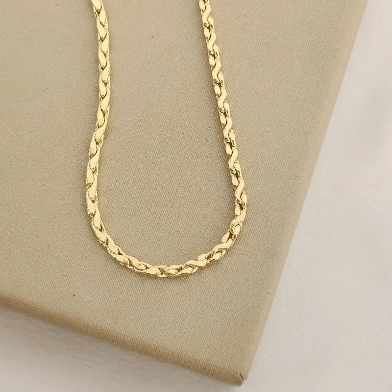 Colar Choker Cordão Baiano banhado Ouro 18k