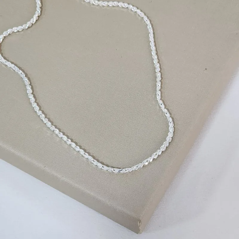 Colar Choker Cordão Baiano banhado Prata