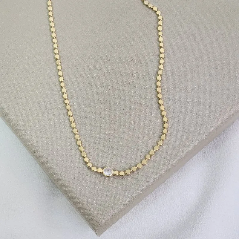 Colar choker lapidada c zirconia