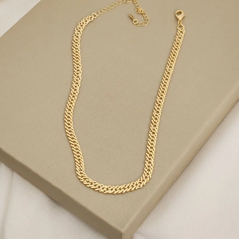 Colar Choker Metal banhado Ouro 18k