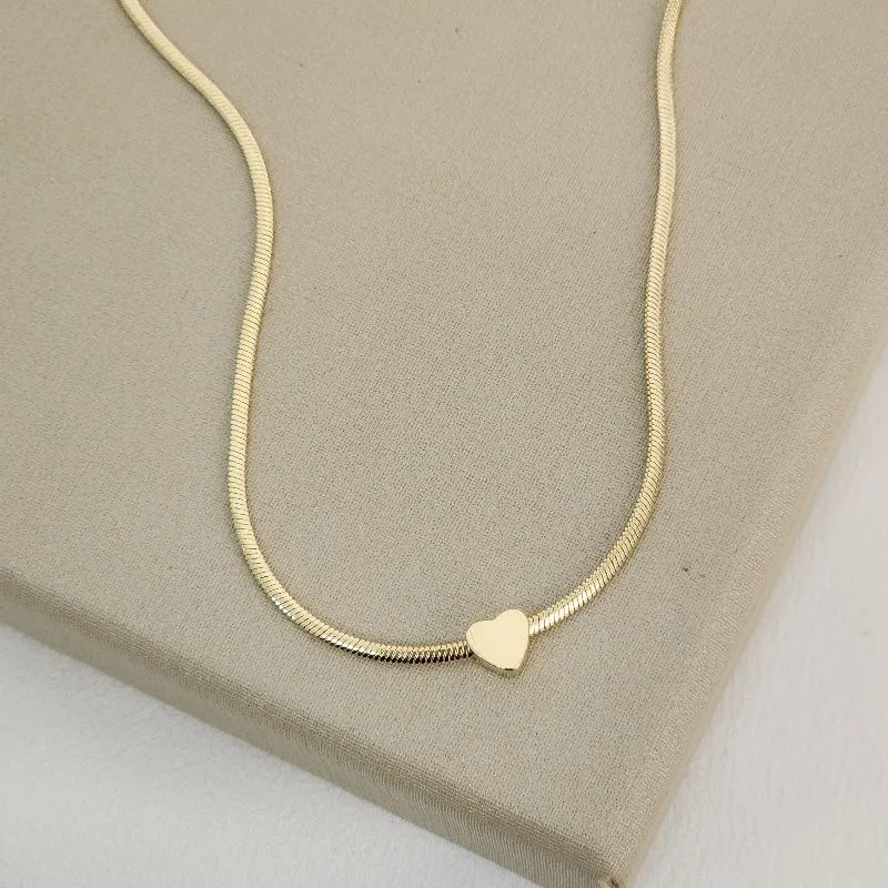 Colar Choker Pingente Coração