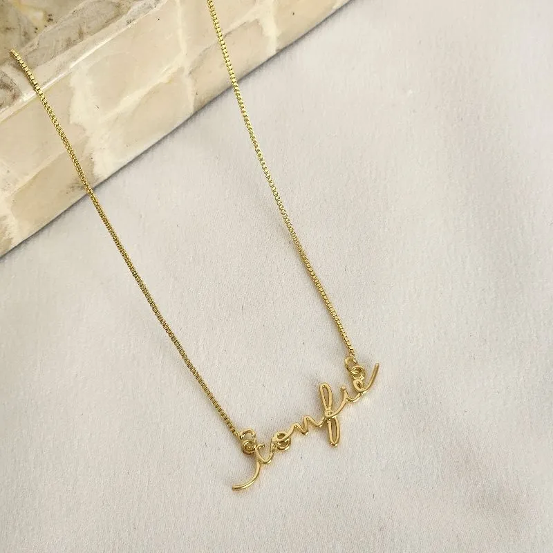 Colar Confie Delicado banhado Ouro 18k
